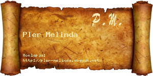 Pler Melinda névjegykártya